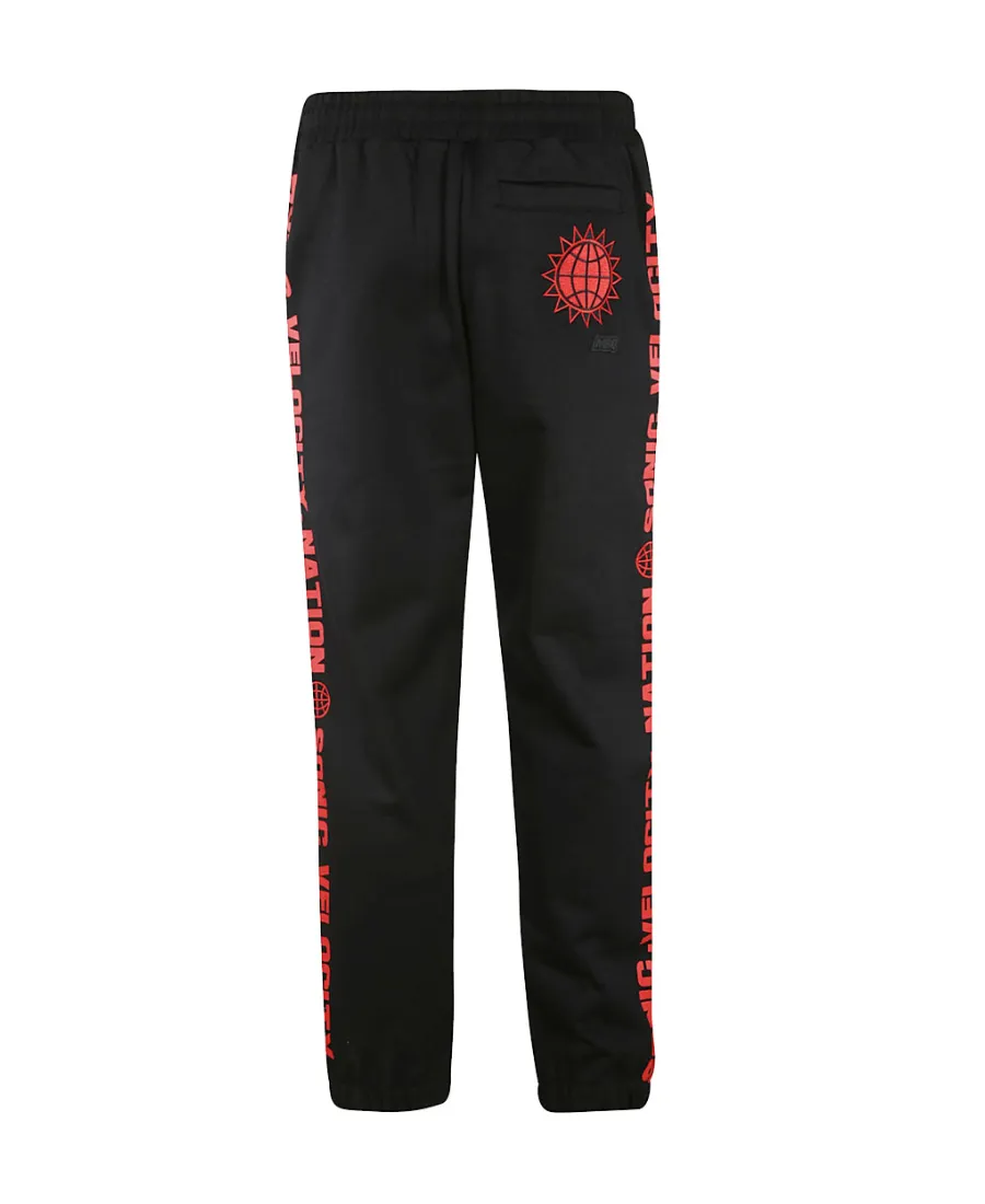 Cuffed Stripe-Detail Track Pants