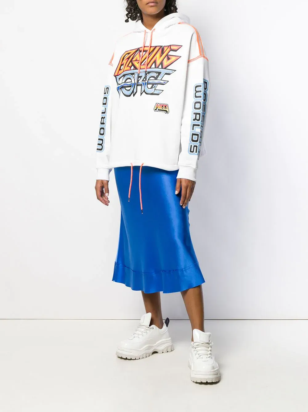 Pattern Printed Hooded Sweater