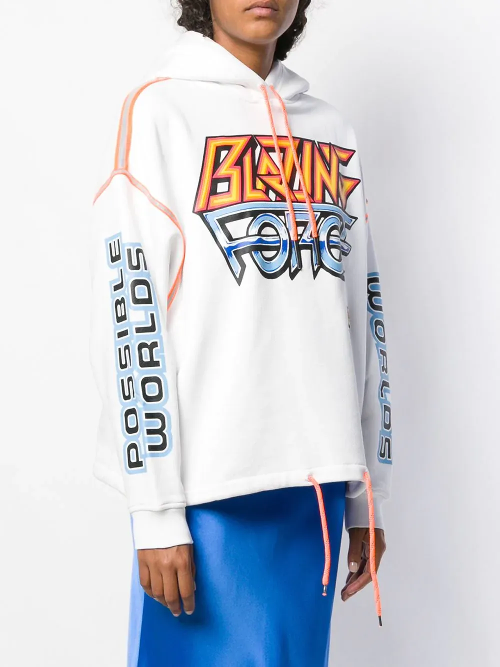Pattern Printed Hooded Sweater