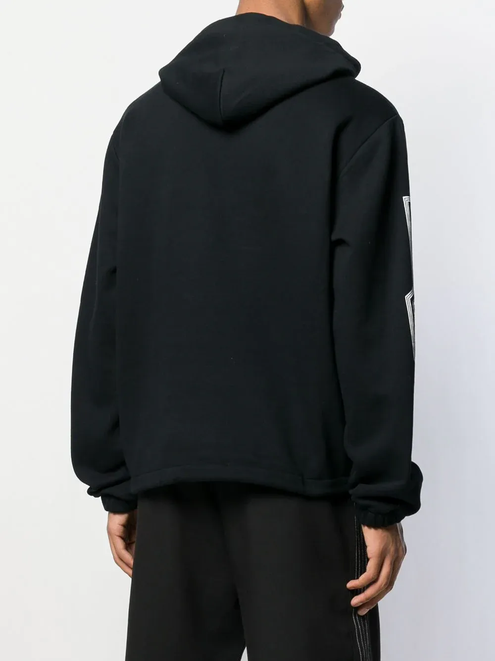 Logo Pattern Printed Hooded Sweater