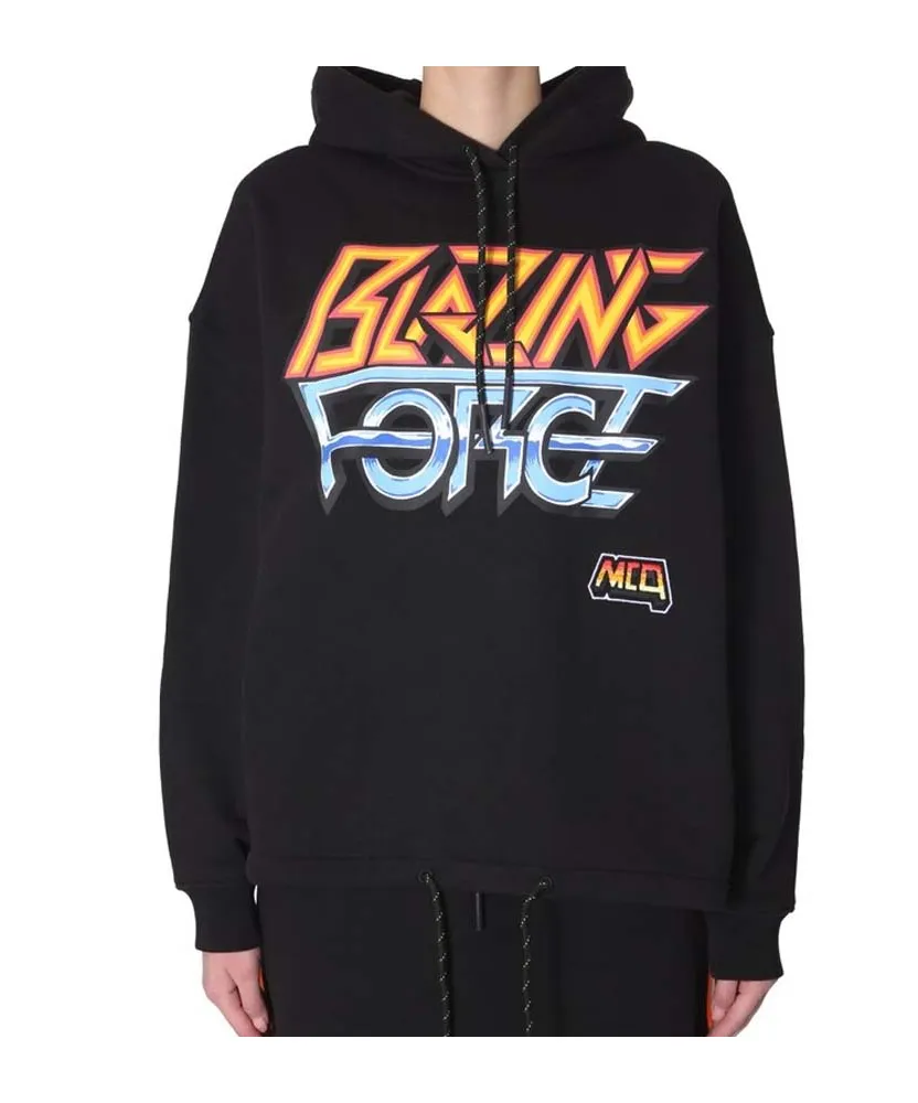 Pattern Printed Hooded Hoodie
