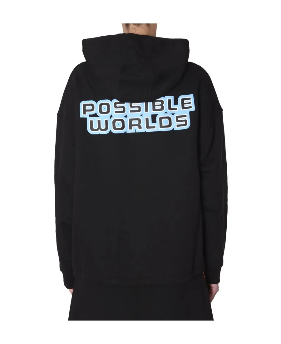 Pattern Printed Hooded Hoodie