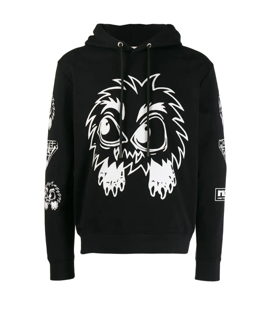 Pattern Printed Hooded Sweater
