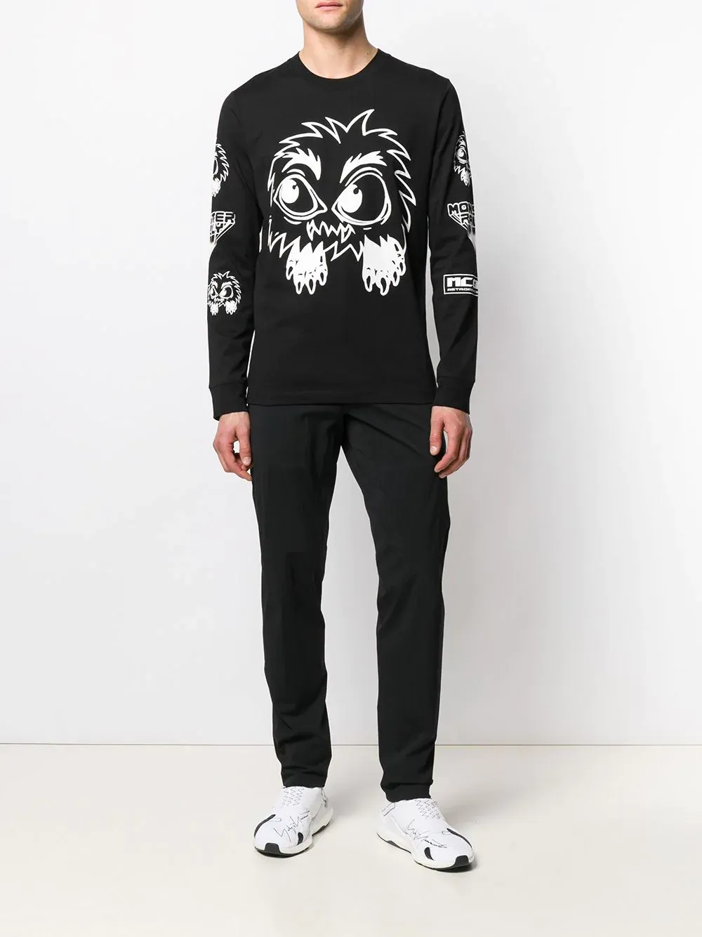 Monster Pattern Printed Hoodie