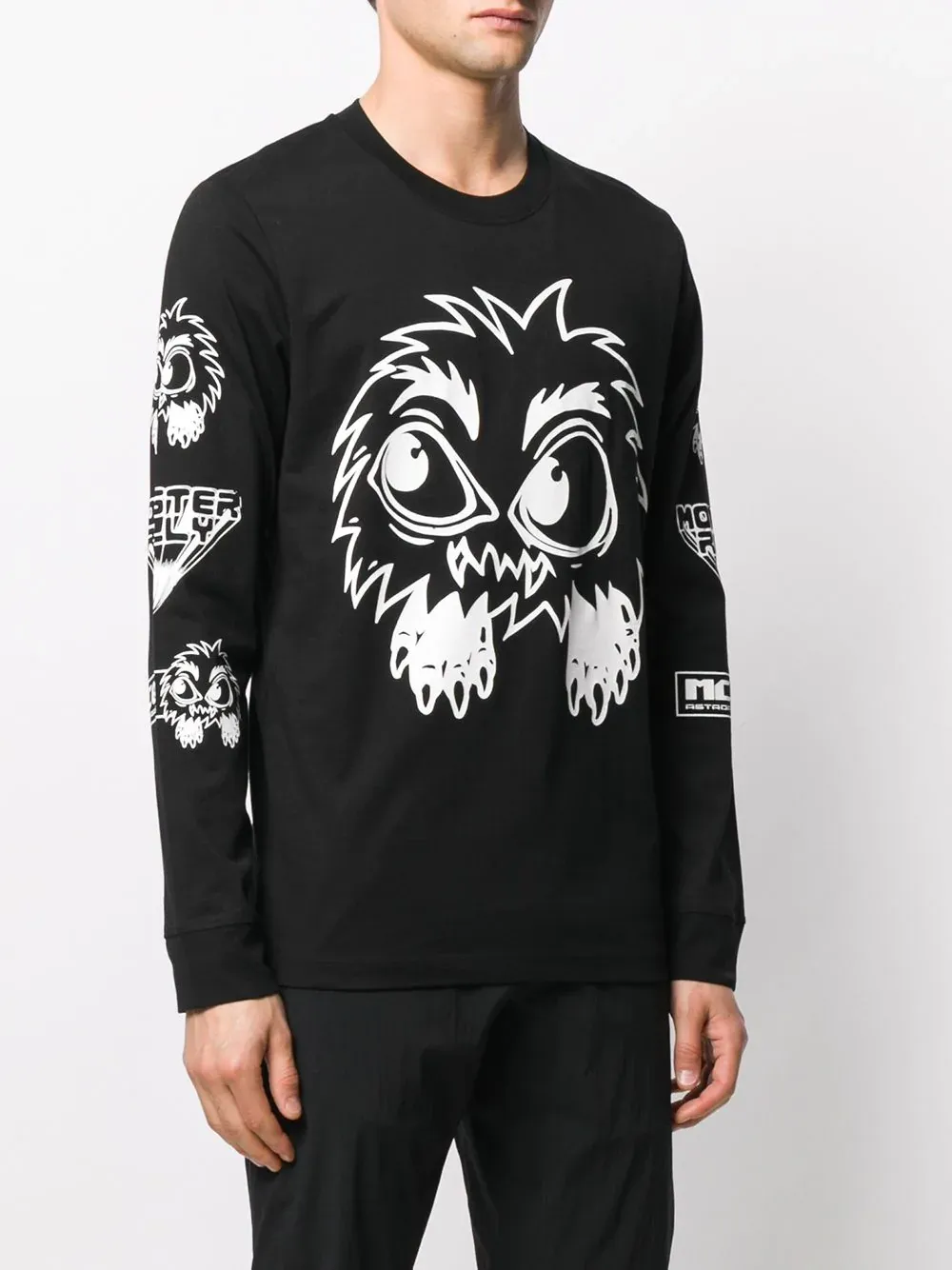 Monster Pattern Printed Hoodie