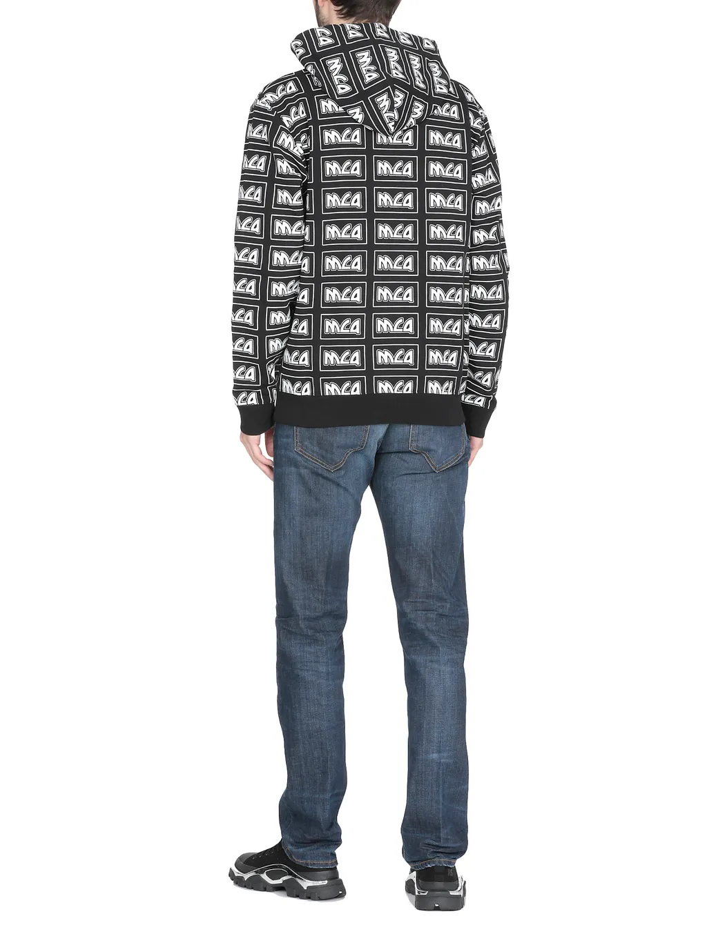 Printed Logo Hooded Sweater