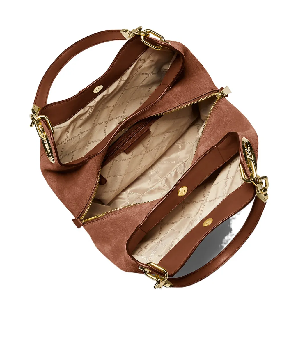 Lillie Large Suede Shoulder Bag