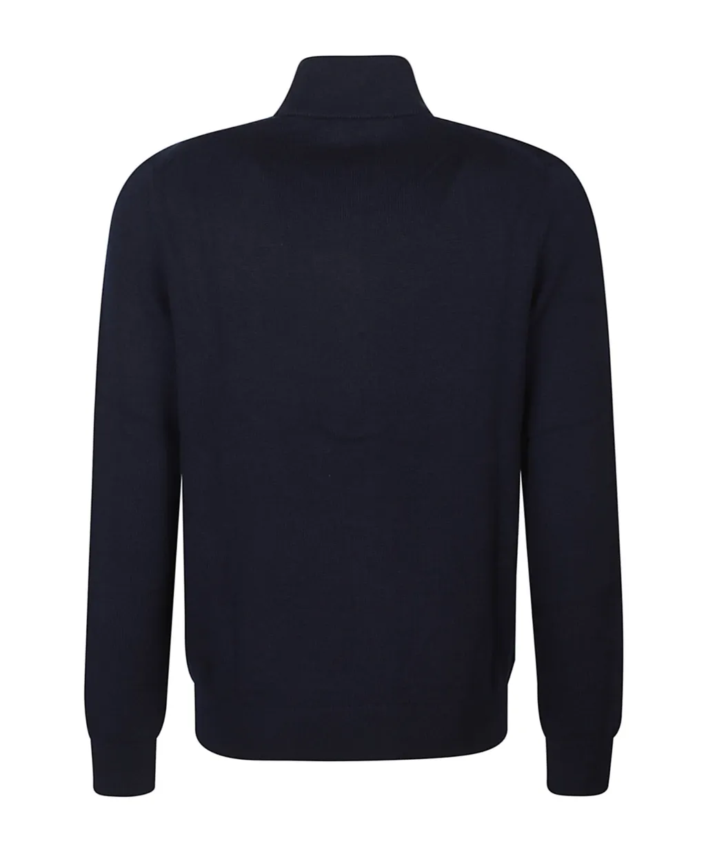 Zip-Up High Neck Cardigan