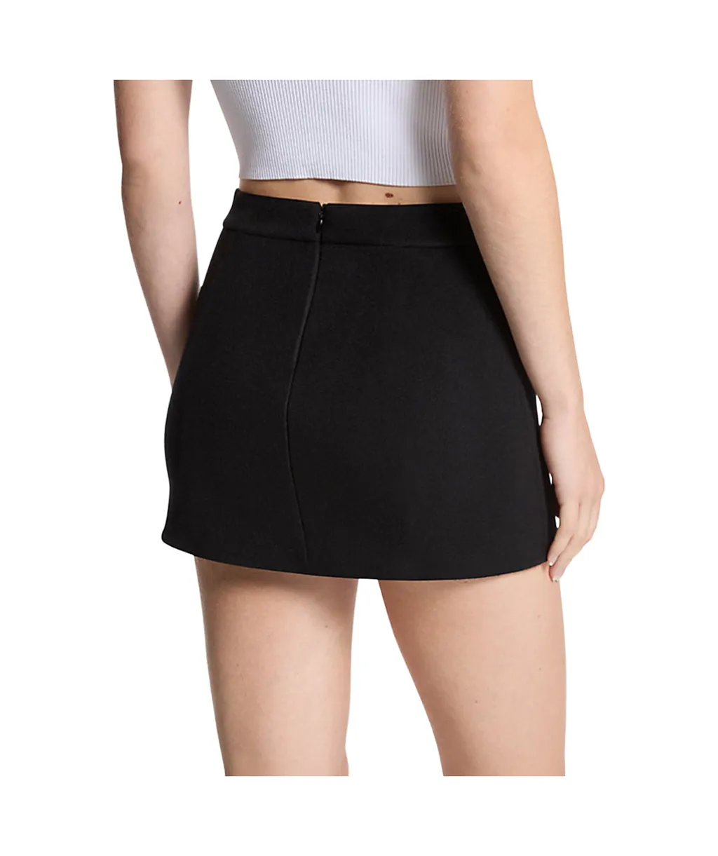 Panelled Wool Mini Skirt