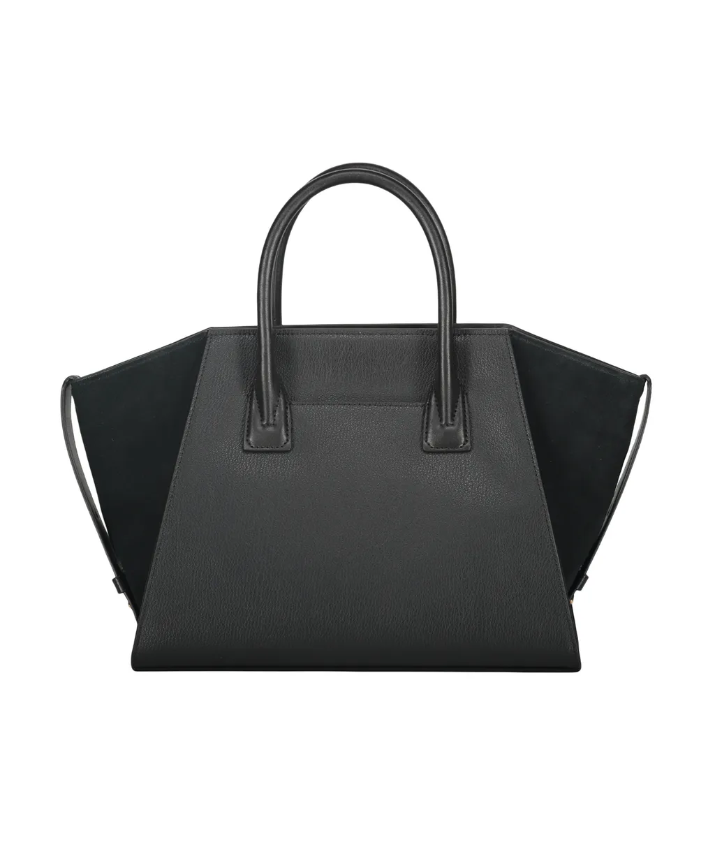 Avril Leather Top-Zip Tote Bag