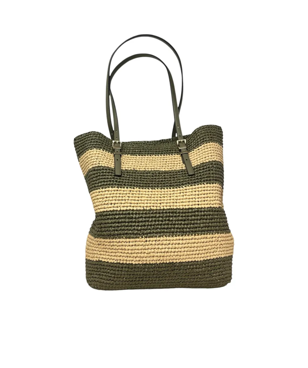 Large Bag With Woven Texture