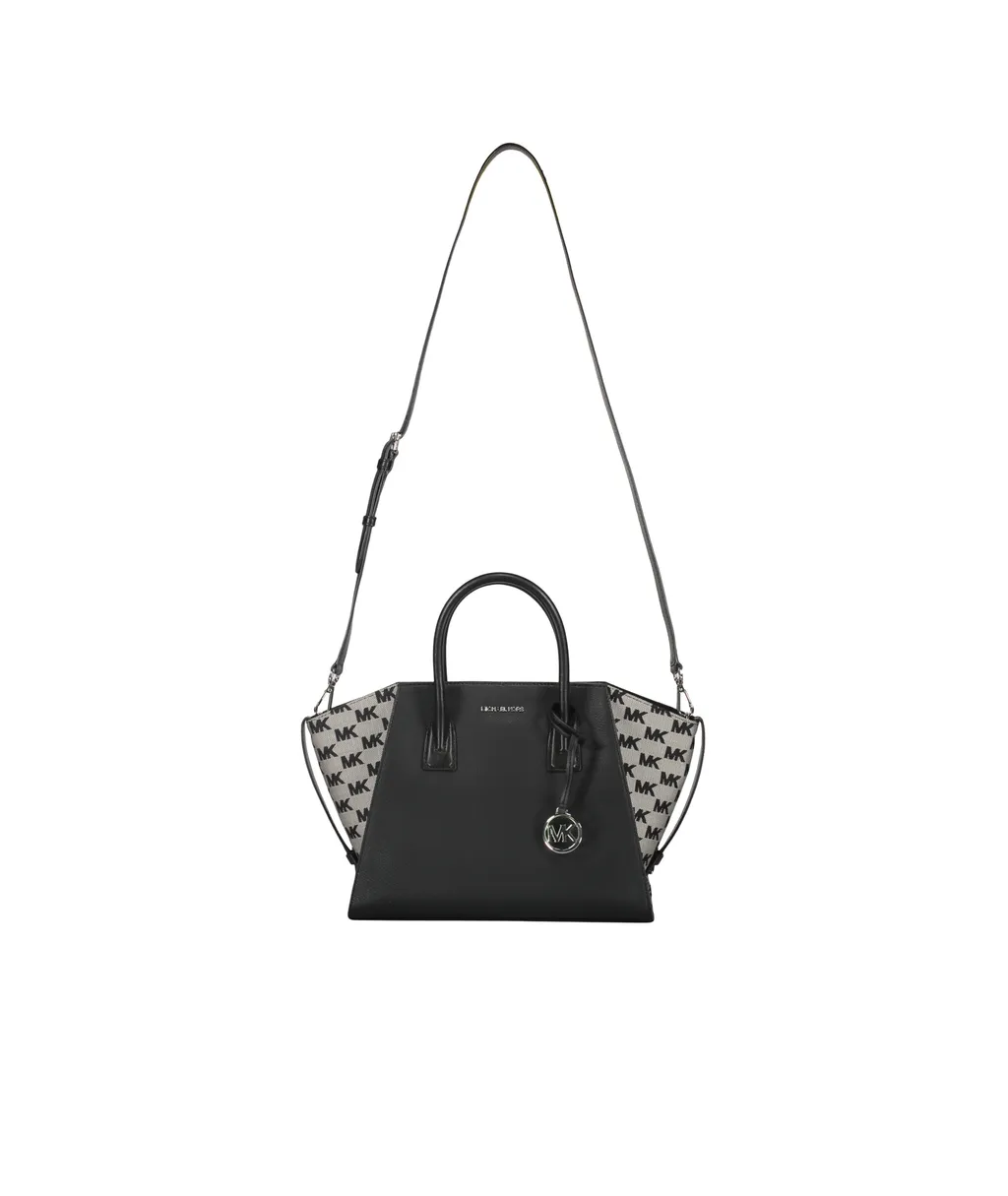 Avril Leather Logo-Plaque Tote Bag