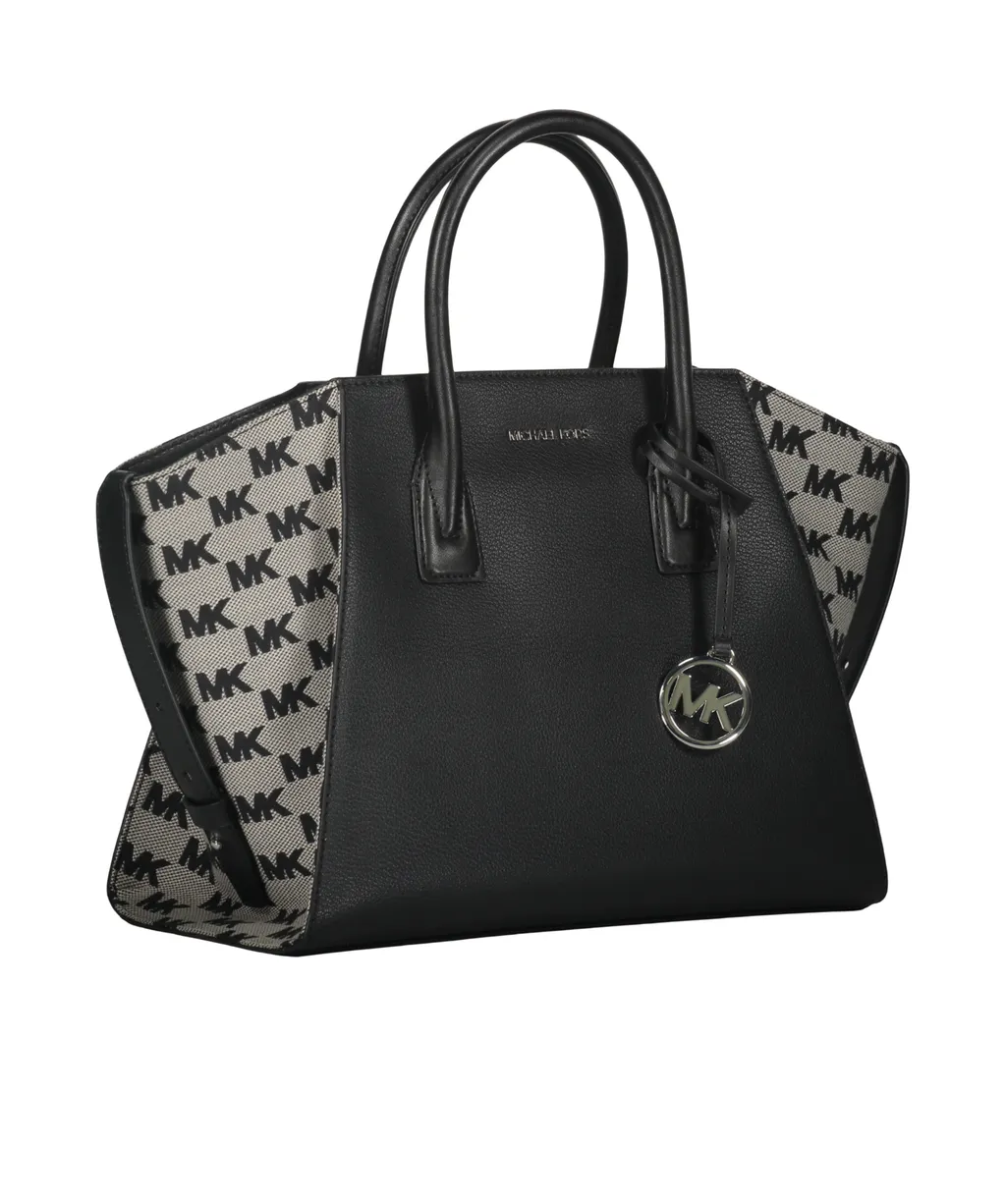 Avril Leather Logo-Plaque Tote Bag