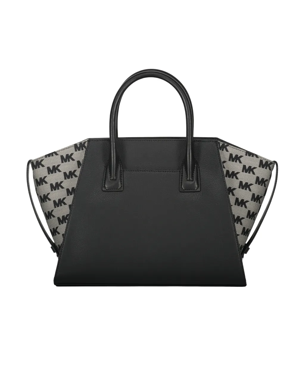 Avril Leather Logo-Plaque Tote Bag