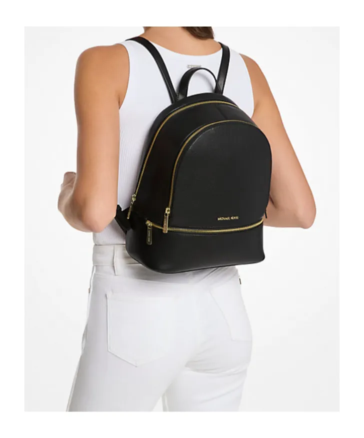 Rhea Medium Pebbled Leather Backpack