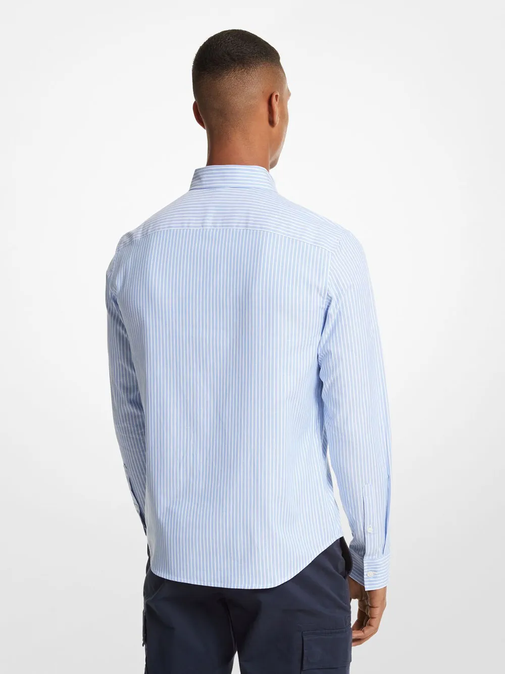 Vertical Stripe Long-Sleeved Shirt