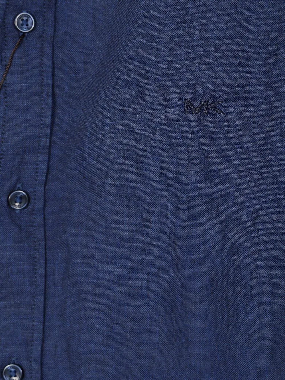 Slub-Texture Curved Hem Shirt