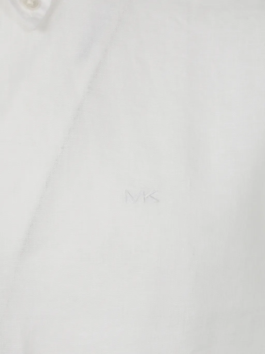 Slub-Texture Curved Hem Shirt