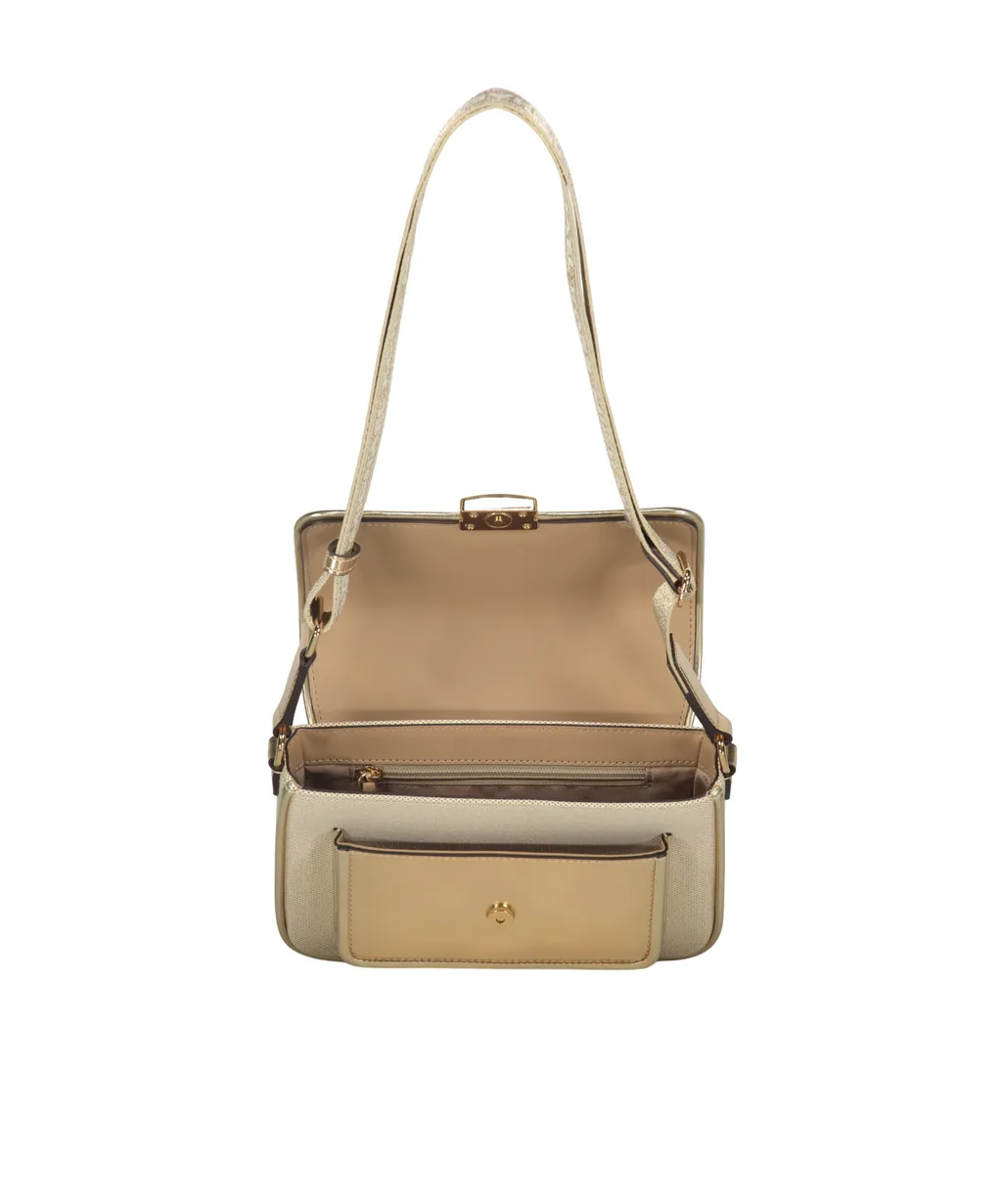 Bradshaw Metallic-Panel Flap Shoulder Bag