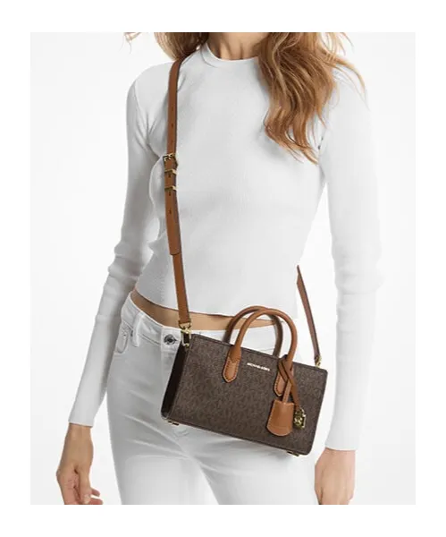 Scarlett Extra Small Monogram Logo-Plaque Tote Bag