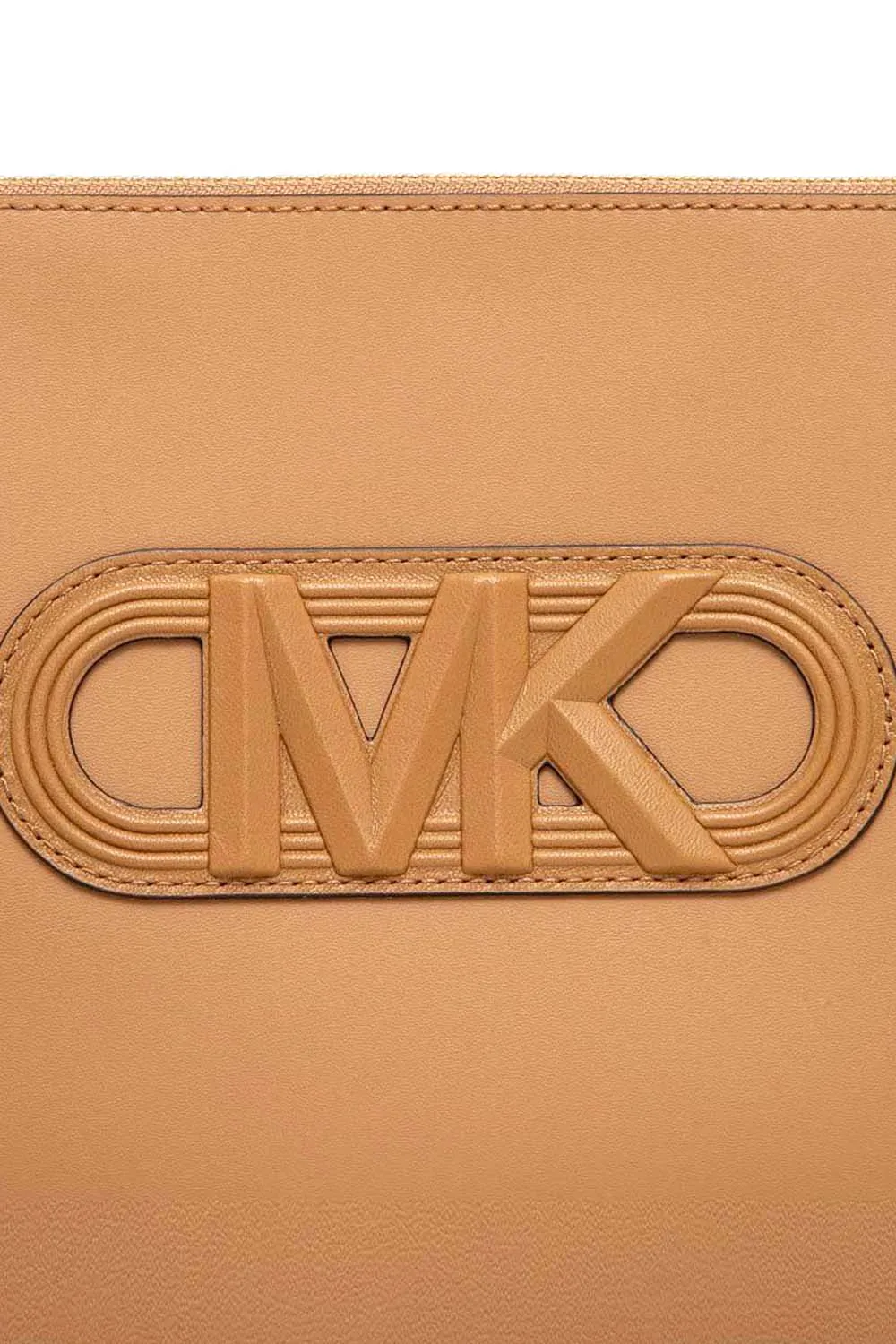 Logo-Embossed Leather Clutch