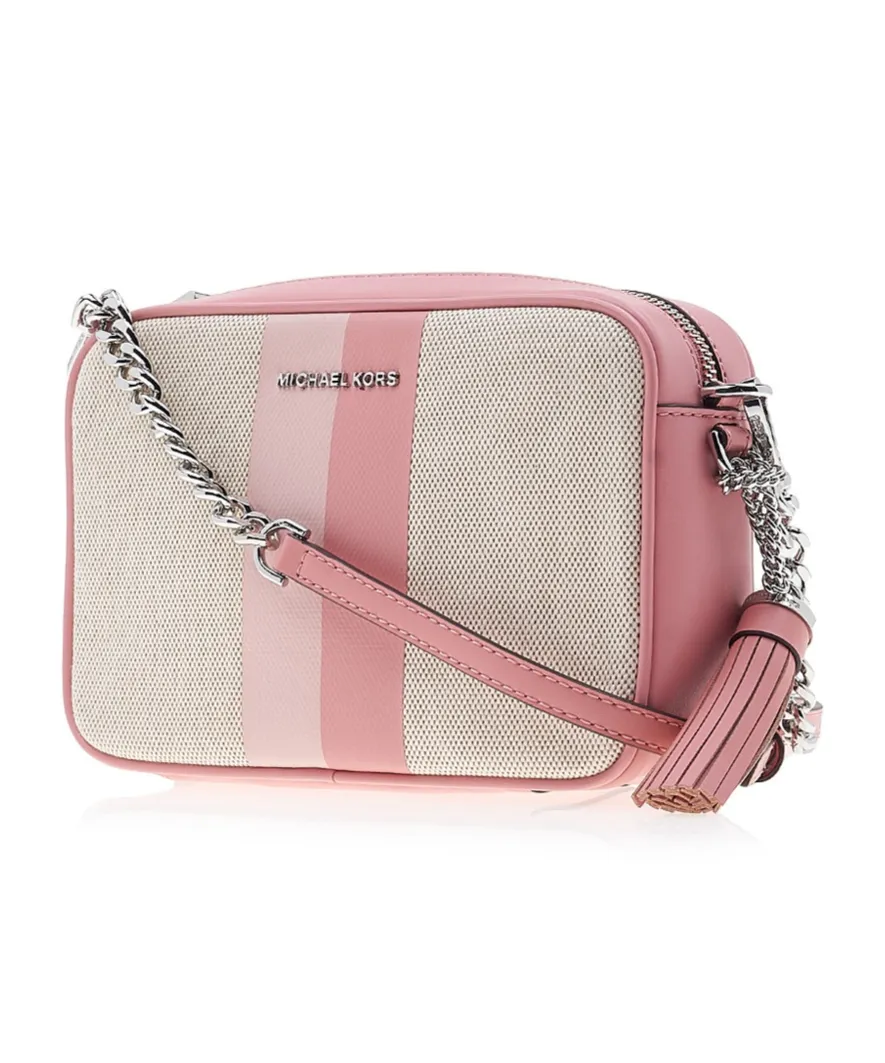 Stripe Camera Shoulder Bag