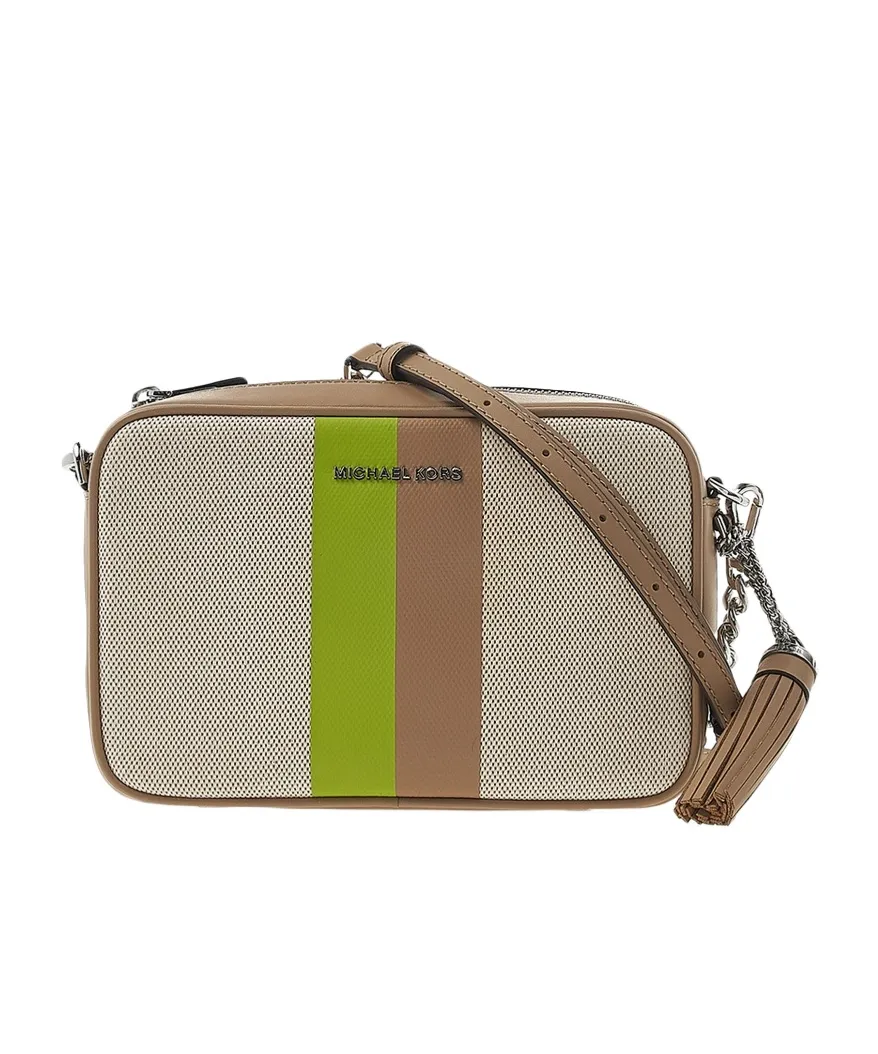 Stripe Camera Shoulder Bag