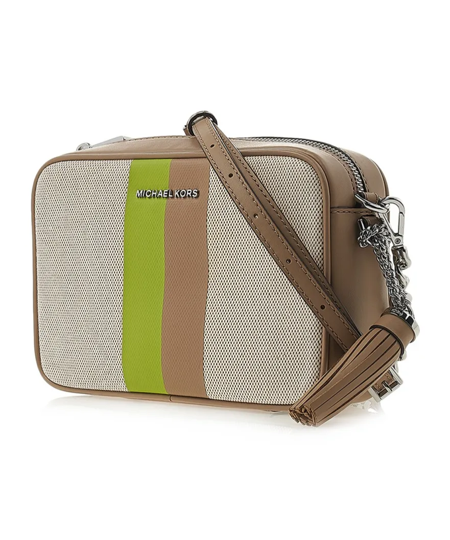 Stripe Camera Shoulder Bag