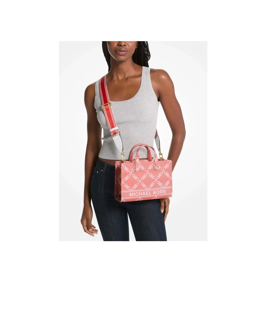 Small Gigi Monogram Jacquard Tote Bag