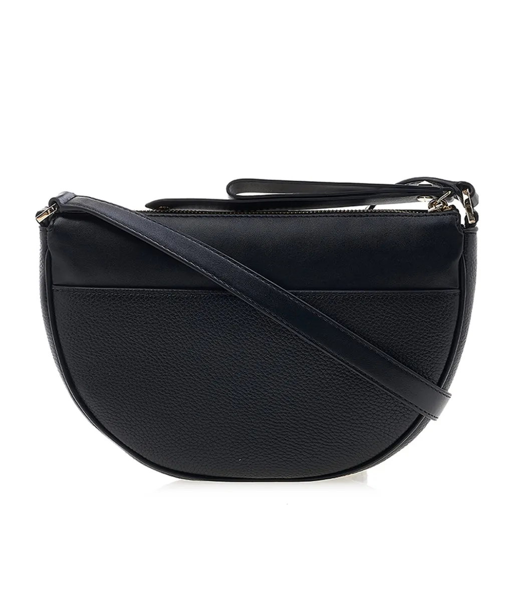 Leather Logo-Plaque Saddle Bag