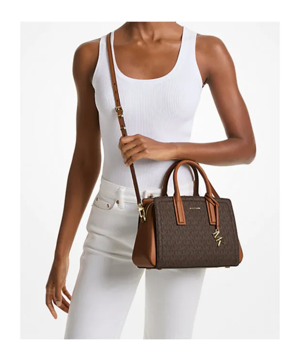 Laila Signature Logo Small Satchel Bag