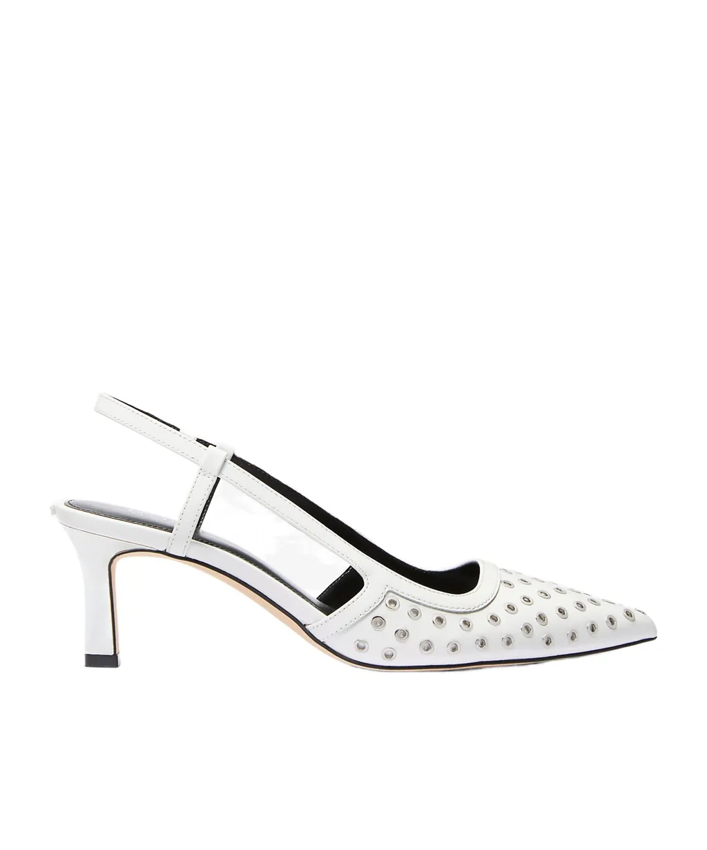 Alora Grommeted Slingback Pumps