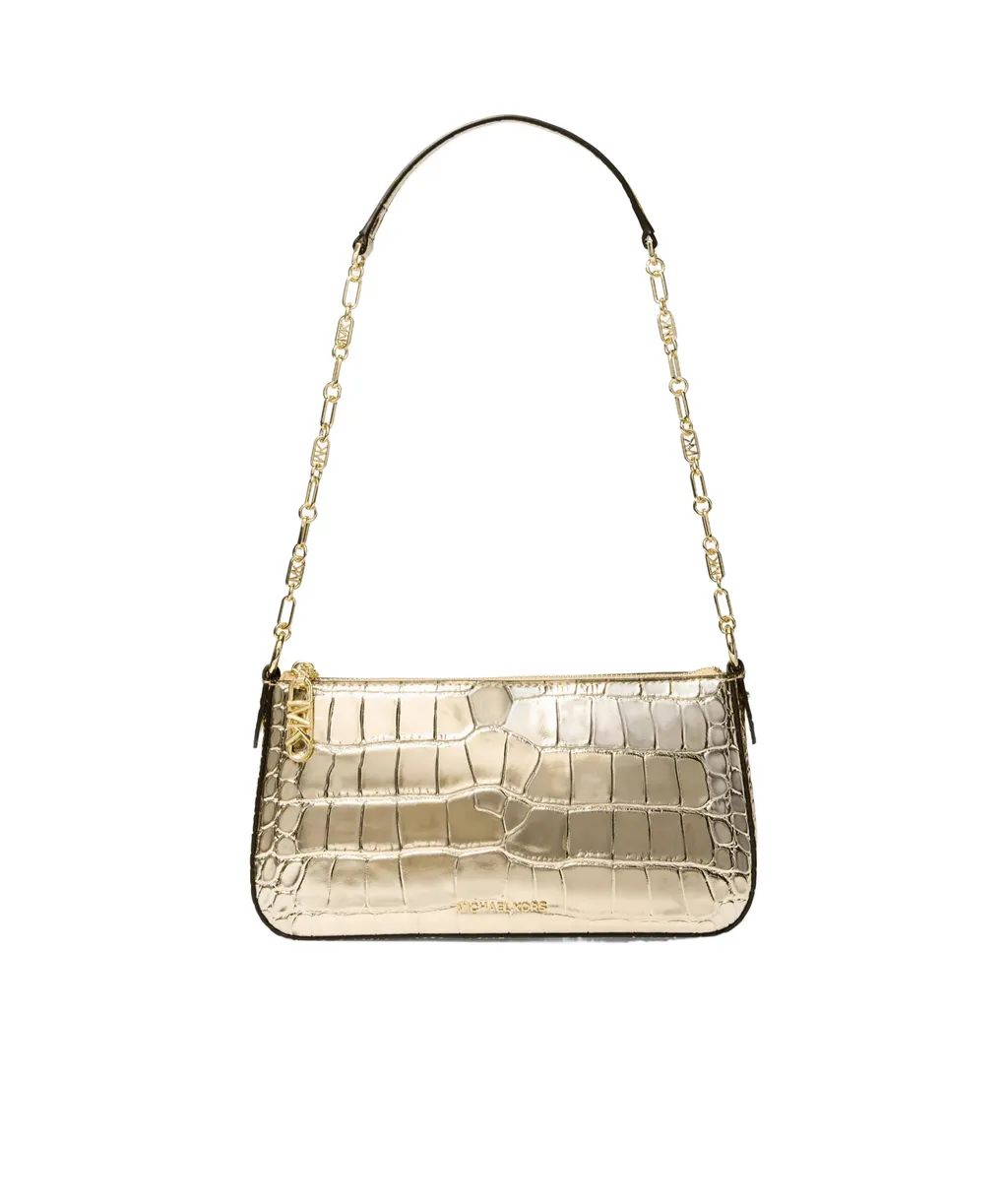 Empire Medium Metallic Embossed Chain-Link Pochette