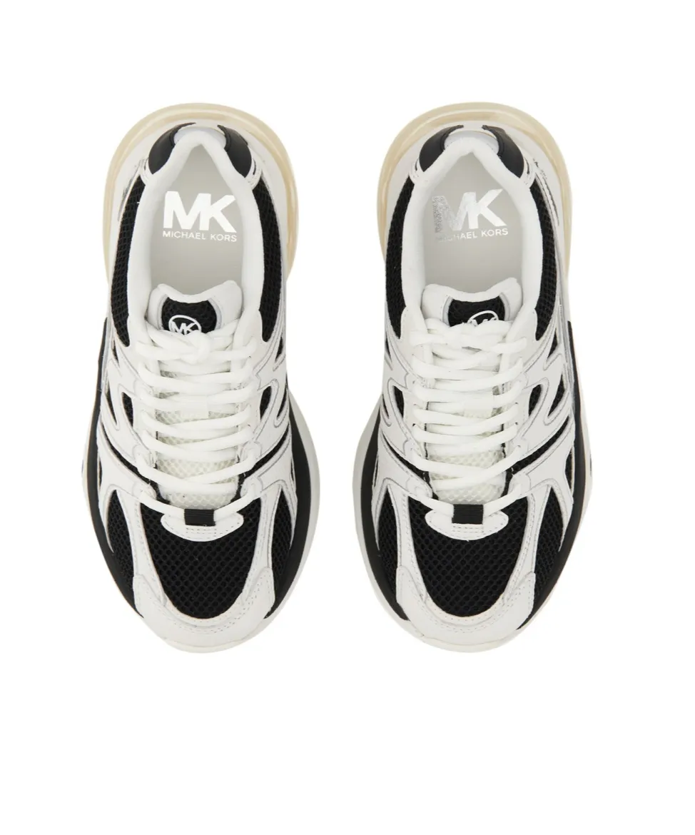 Mesh Panelled Lace-Up Sneakers