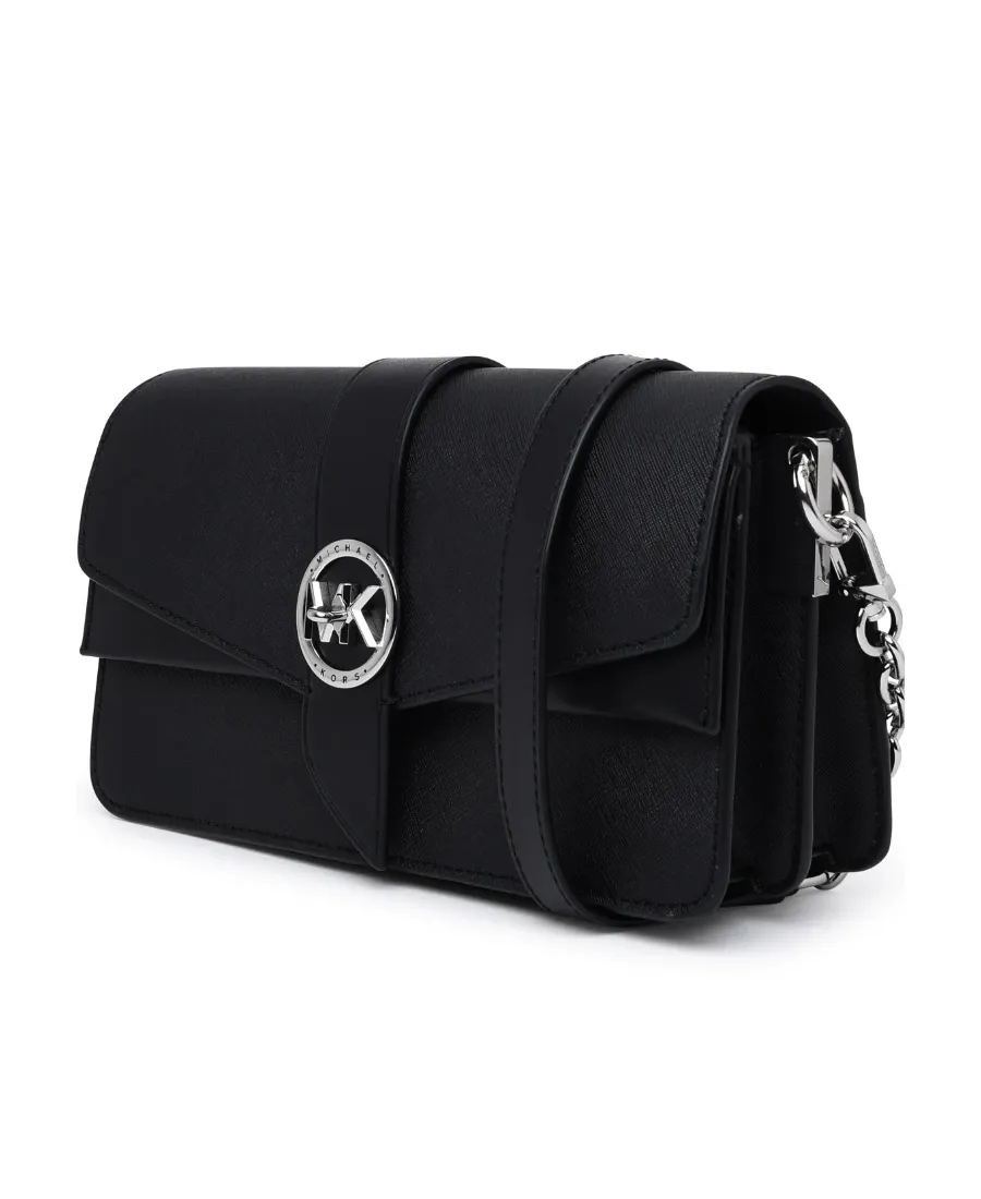 Logo Plaque Leather Tote Bag