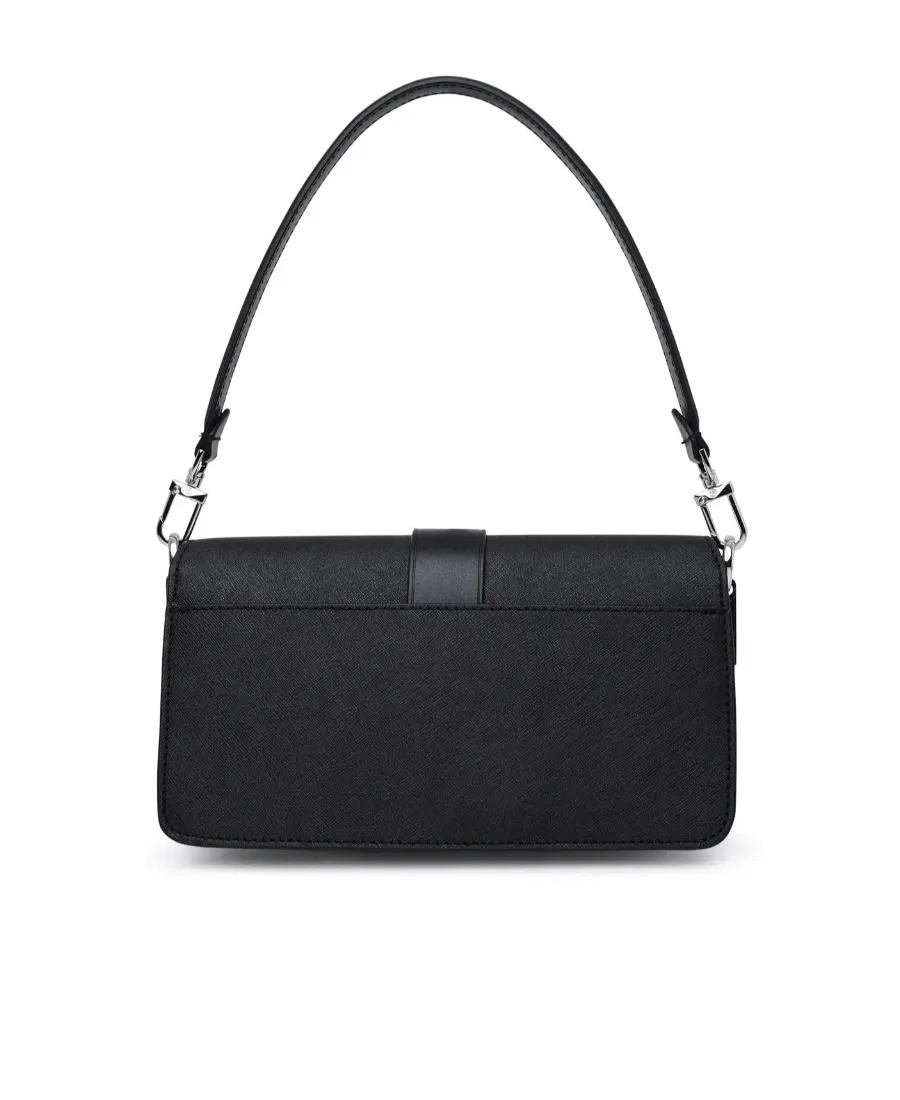 Logo Plaque Leather Tote Bag
