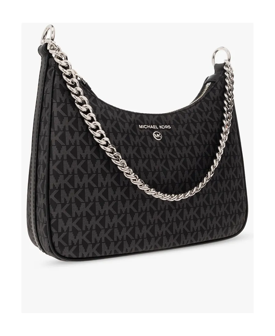 Monogram-Printed Zipped Dual-Handle Bag