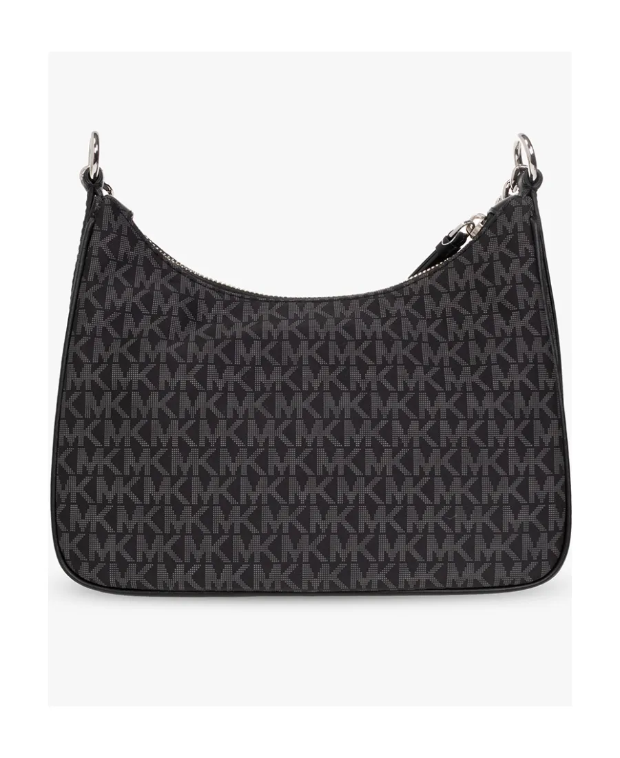 Monogram-Printed Zipped Dual-Handle Bag