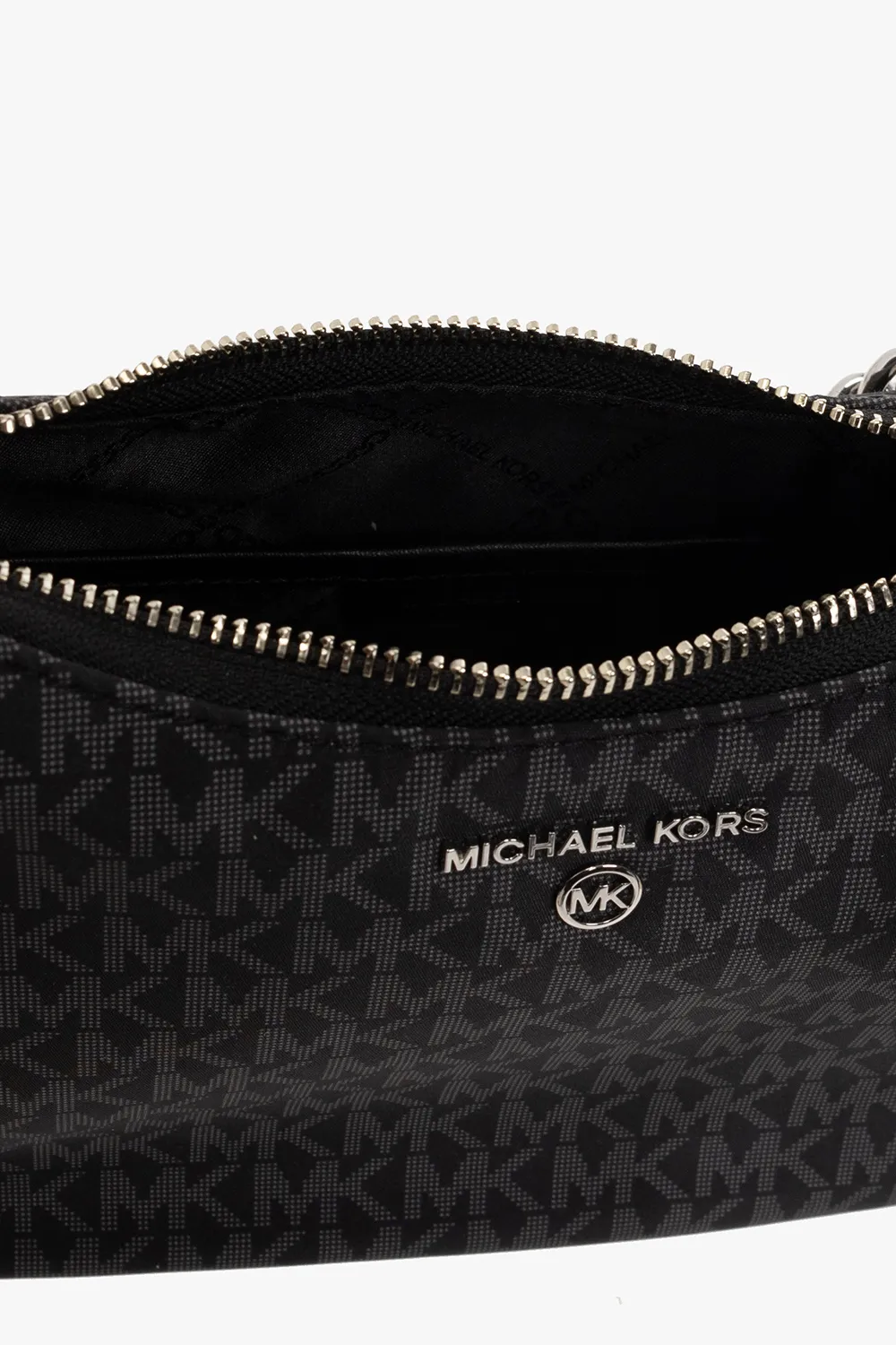 Monogram-Printed Zipped Dual-Handle Bag