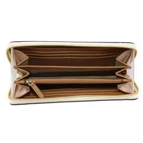 Logo Plaque Zipped Wallet
