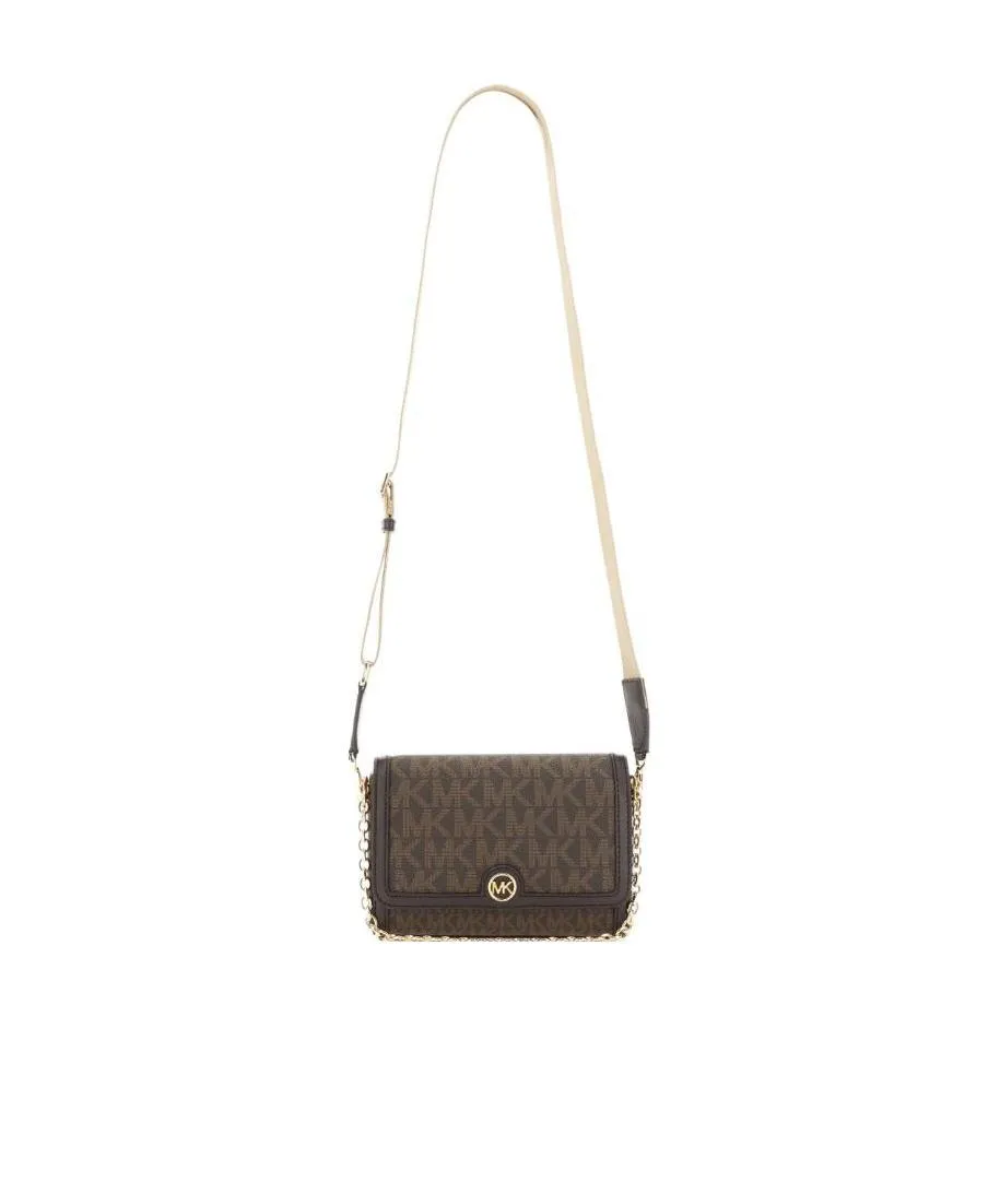 Logo-Print Canvas Shoulder Bag