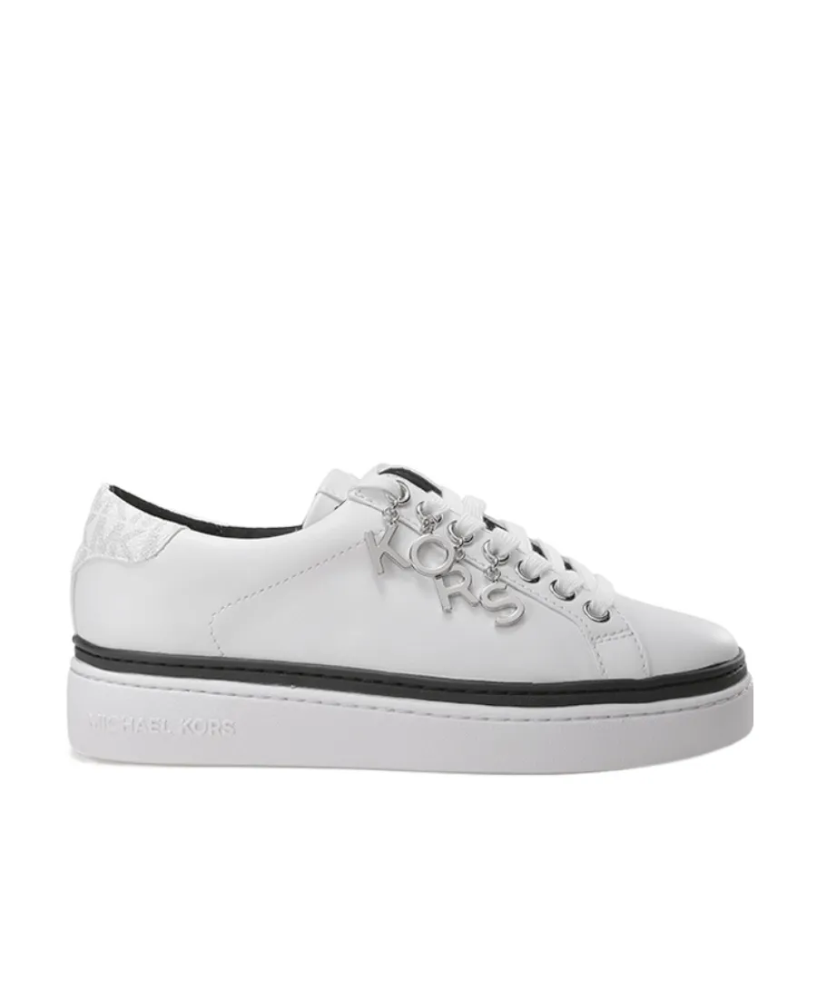 Logo-Charm Leather Sneakers
