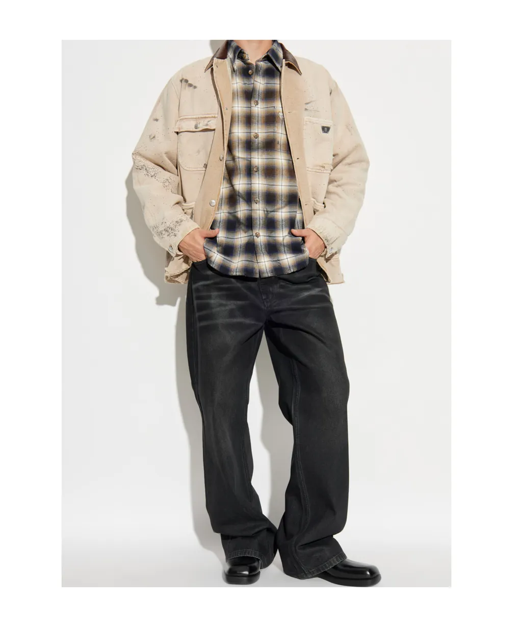 Checked Button-Up Shirt