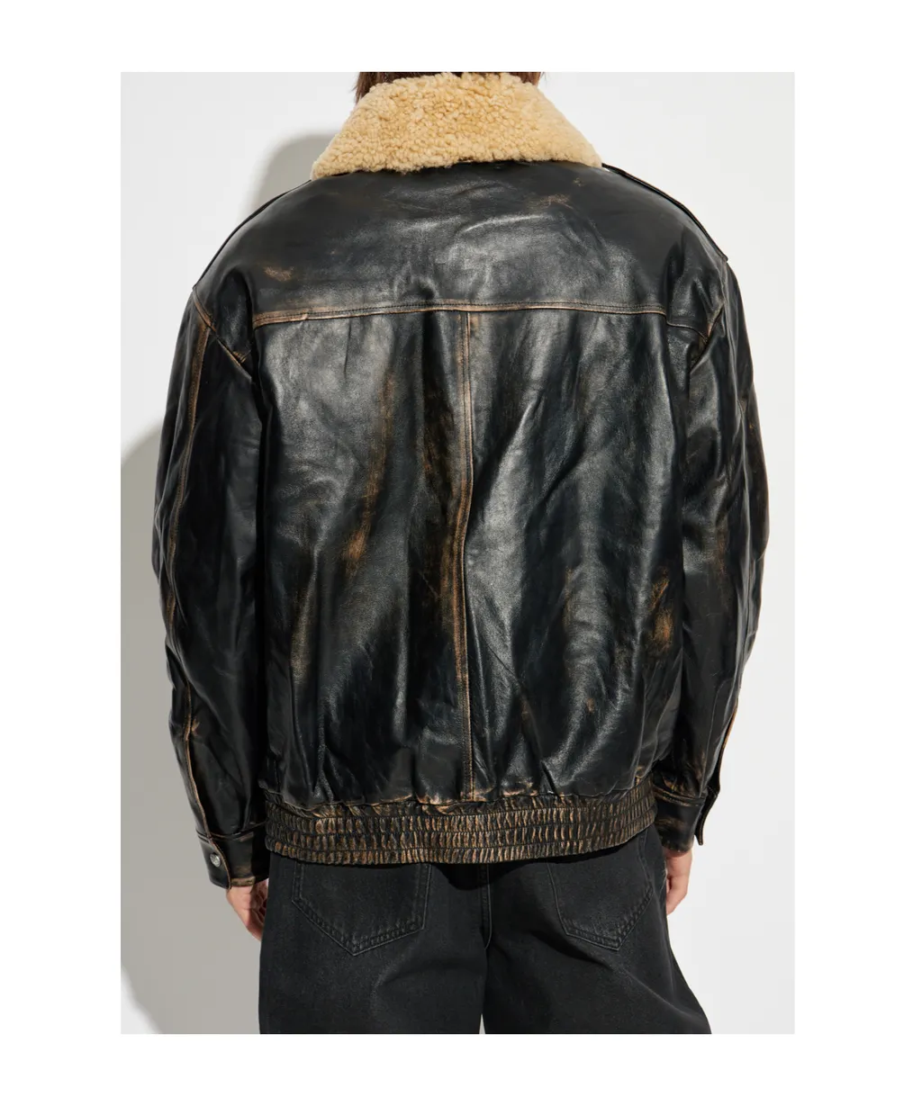 Shearling-Collar Pocket Jacket