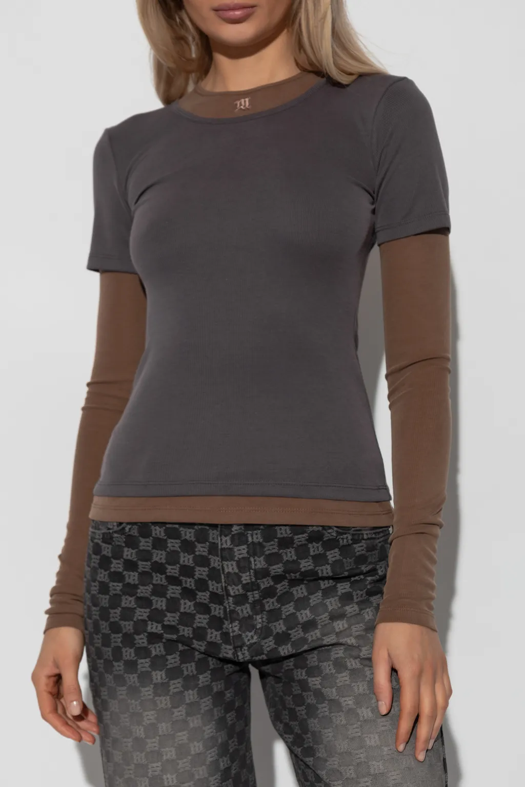 Double-Layer Color-Block T-Shirt
