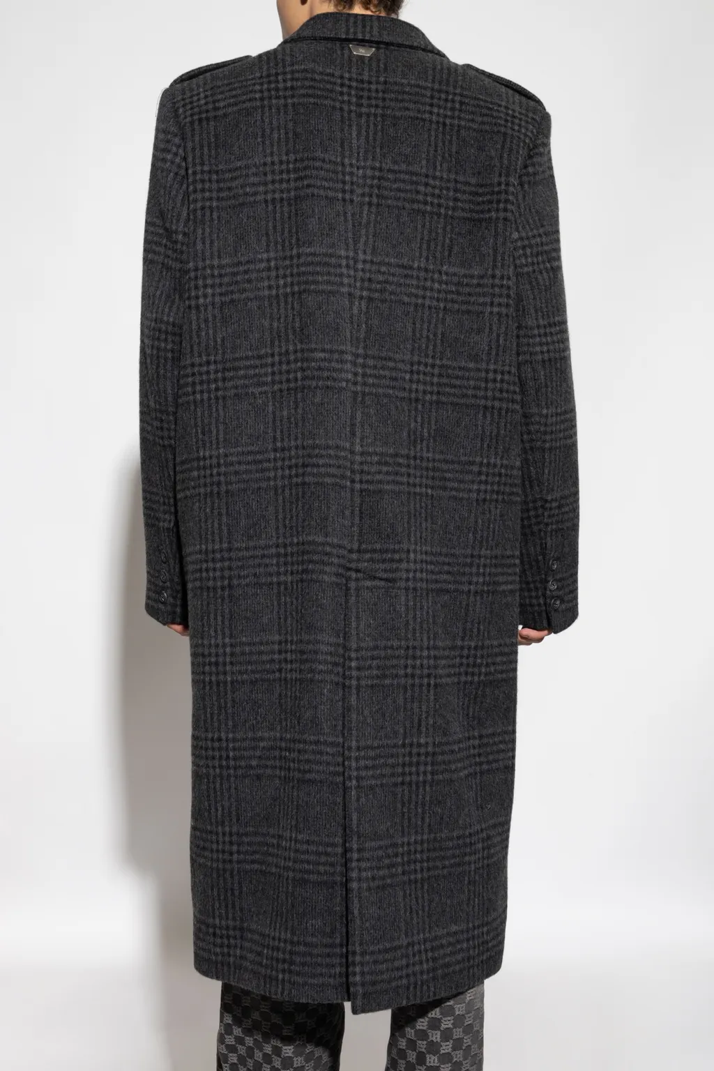 Plaid Long-Sleeve Coat