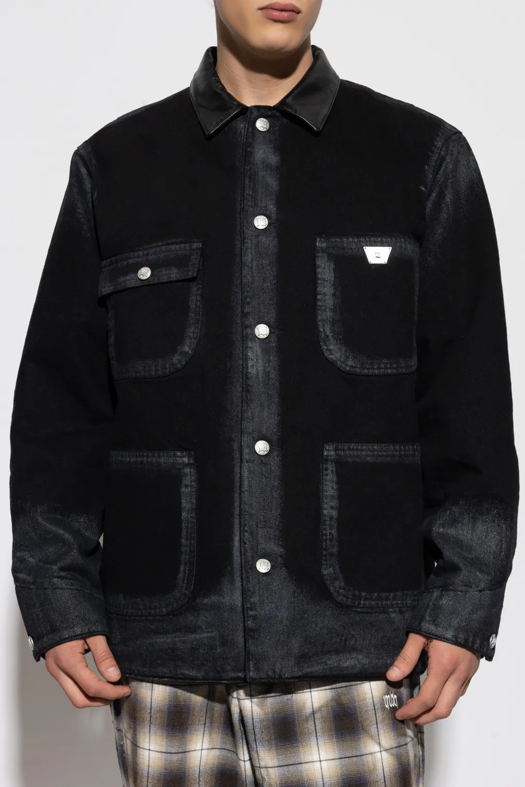 Embossed Patch Denim Jacket