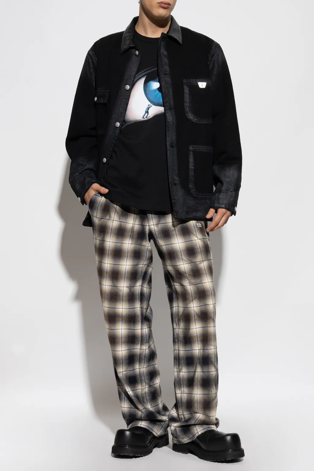 Embossed Patch Denim Jacket