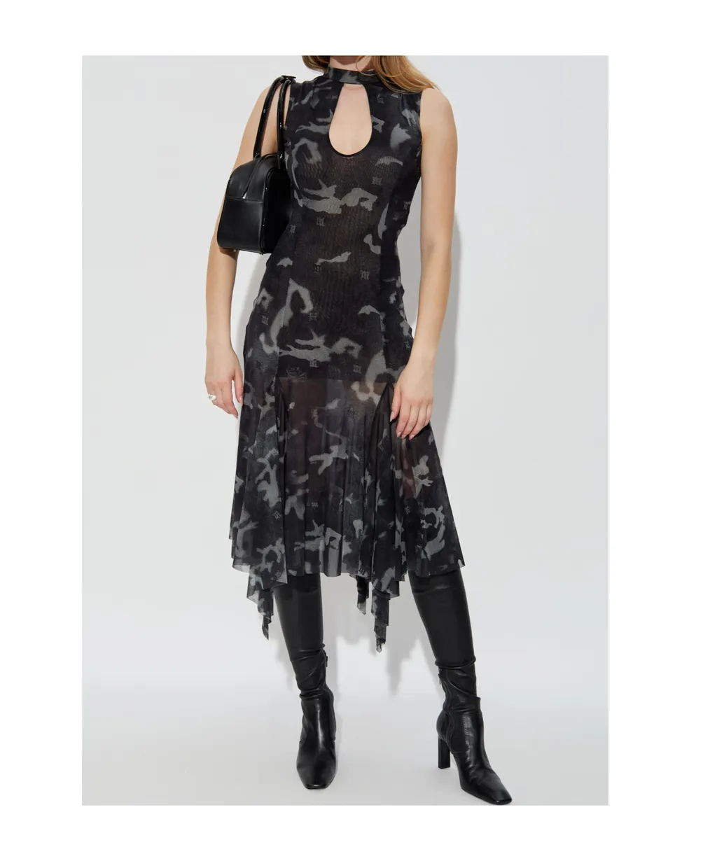 Transparent Printed Dress