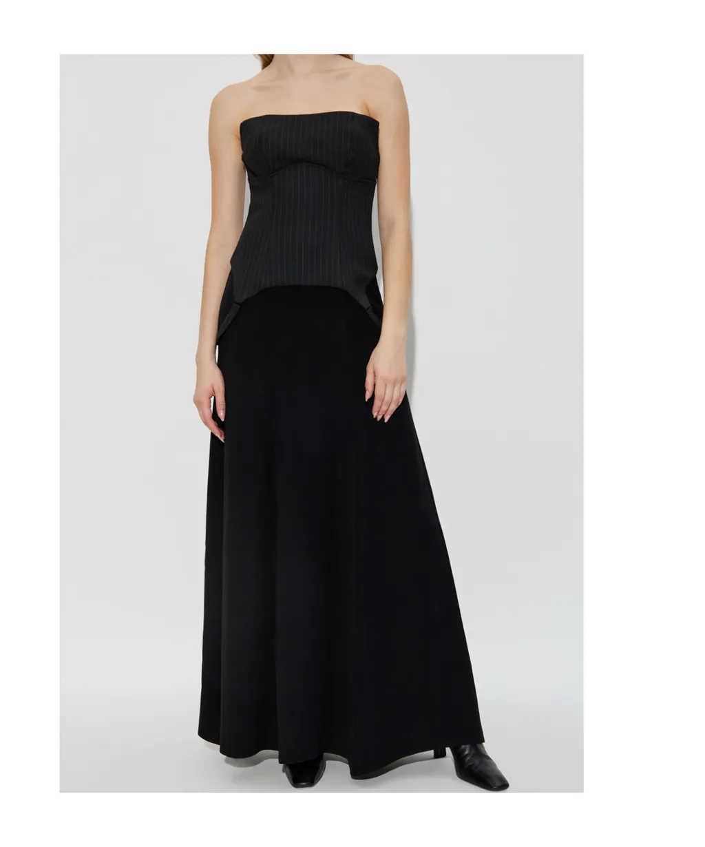 Pinstripe Panel Dress